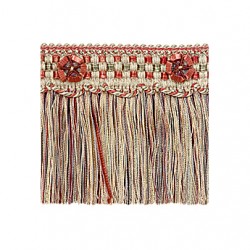 Exquisite Cut Fringe with Rosette 1882 Red Sherbert