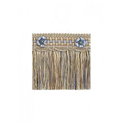 Exquisite Cut Fringe with Rosette 1882 Blue Heaven