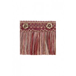 Exquisite Cut Fringe with Rosette 1882 Mulberry Avocado