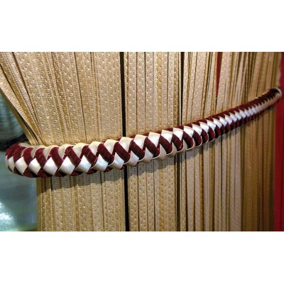 Juliet Leather Suede Rope Tie Back 4348 Burgundy Gold