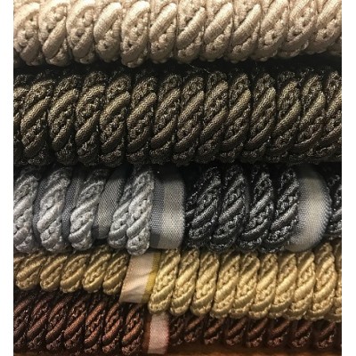 METALLIC CORD 10MM - 6 COLOURS - SAMPLE CUTTINGS AVAILABLE