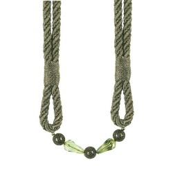 Metallic Rope Tieback Olive