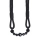 The Lynne Rope Beaded Tieback 4154 Black