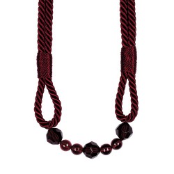 The Lynne Rope Beaded Tieback 4154 Burgundy