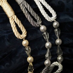 METALLIC ROPE TIEBACK - 6 COLOURS